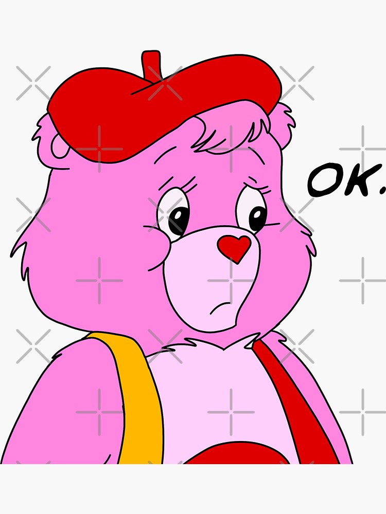 "pink bear cartoon" Sticker by vintagecartoonz | Redbubble