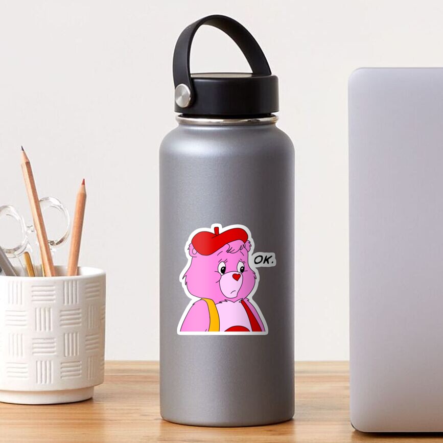 "pink bear cartoon" Sticker by vintagecartoonz | Redbubble