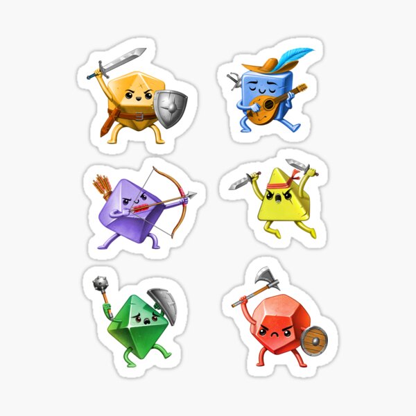 Item preview, RPG Dice Sticker Pack 1 designed and sold by andremuller.