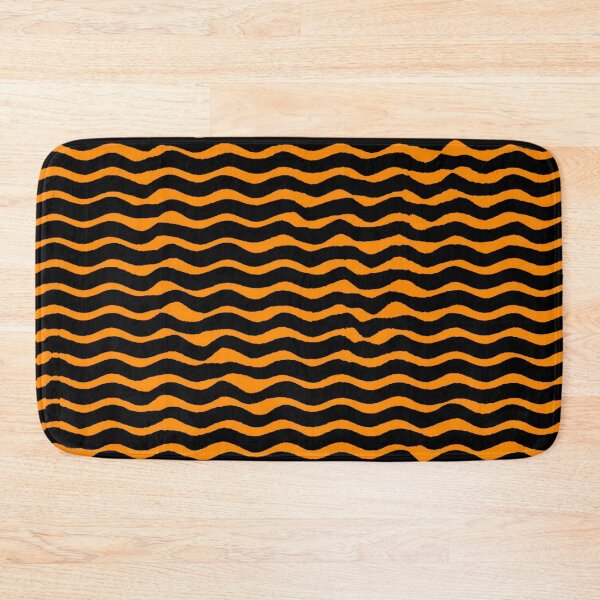 Item preview, Orange and black strokes waves Halloween Colorama patterns designed and sold by Joie-et-Poesie.