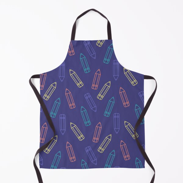 Item preview, Coloured pencils seamless pattern on navy background designed and sold by Katine-Art.
