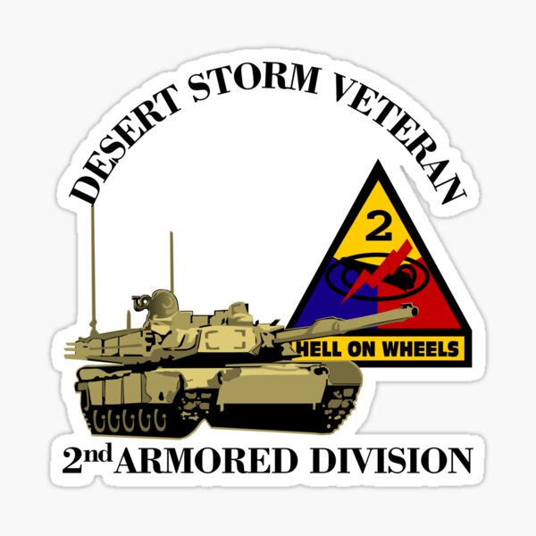 Desert Storm Veteran - 2nd Armored Division Sticker
