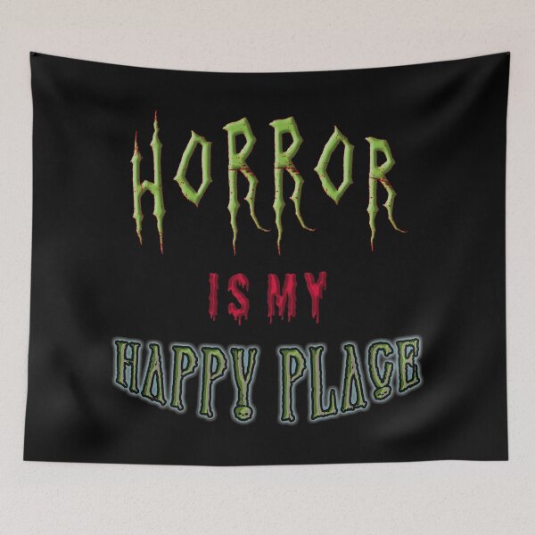 Item preview, Horror Is My Happy Place! | Happy Horror Zombie Halloween Spooky Horror Holiday Humor Ideas TM11 designed and sold by triciakitty.