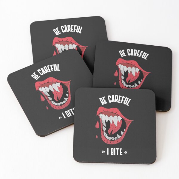Item preview, Creepy Vampire Teeth "Be careful I bite" Halloween gift designed and sold by TamGustam.