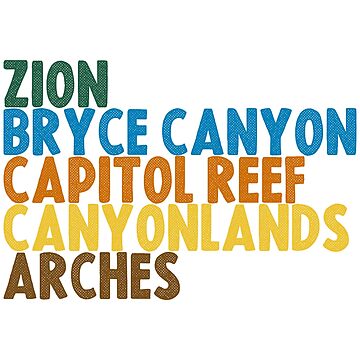 Artwork thumbnail, Utah Big 5 National Parks by zsonn