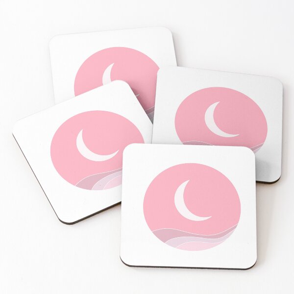 Item preview, Pink crescent moon over the sea designed and sold by frankiem4.