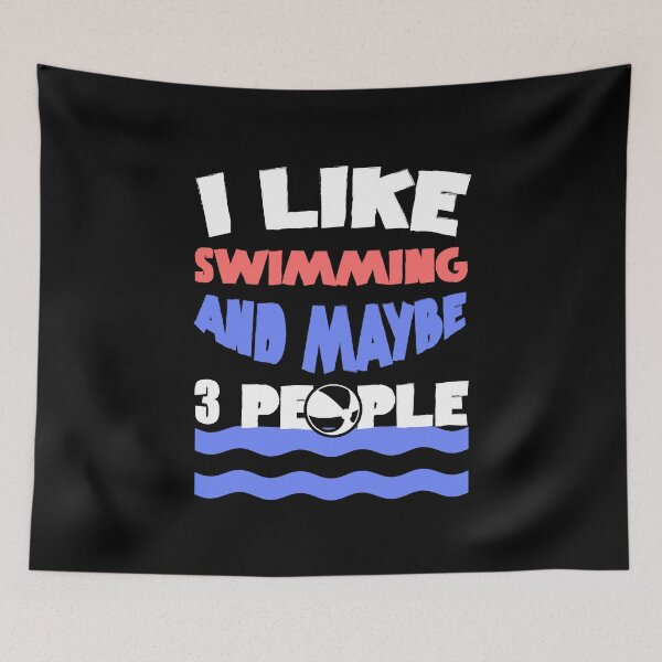 Item preview, I like swimming and may be 3 people gift gift idea designed and sold by Nessshirts.