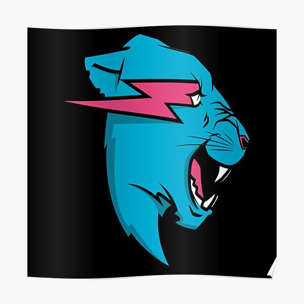 Mr Beast Logo Posters Redbubble - mr tiger the mr beast logo 20 roblox