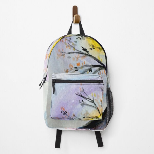 Item preview, autumn tree in the moonlight silhouette watercolor designed and sold by Stephanie  Skeem.