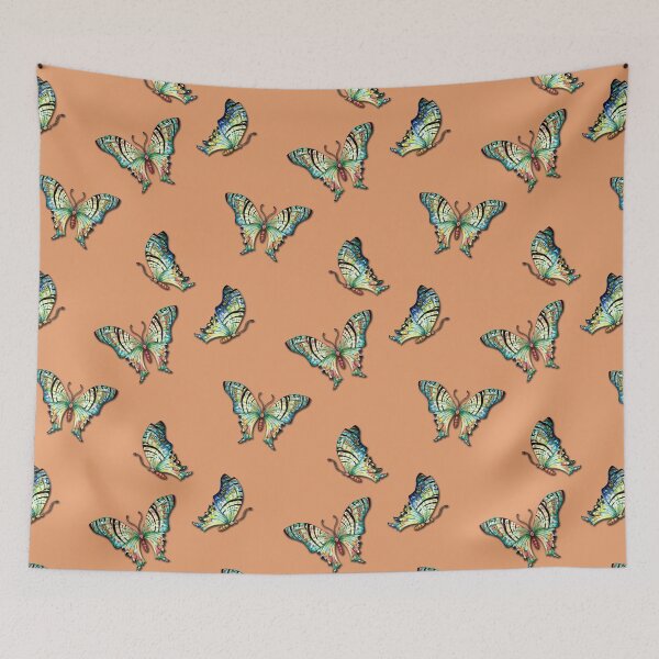 Item preview, Watercolor Butterflies on Coral designed and sold by Sharon Schwalbe.