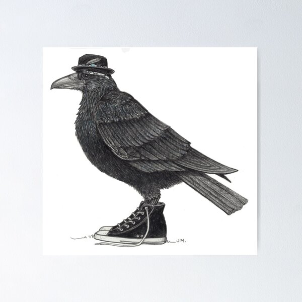 Item preview, Cody Blackbird in high tops designed and sold by JimsBirds.
