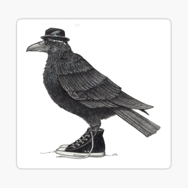 Item preview, Cody Blackbird in high tops designed and sold by JimsBirds.