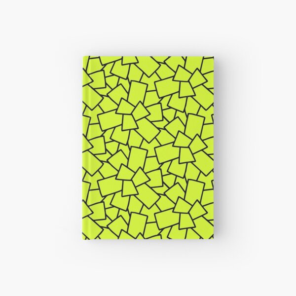 Tiles Abstract Neon Green Hardcover Journal