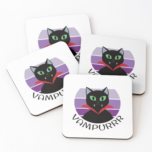 Item preview, Vampurr the Halloween vampire cat designed and sold by ReluctantChickn.
