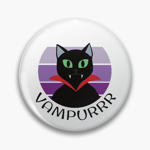Item preview, Vampurr the Halloween vampire cat designed and sold by ReluctantChickn.