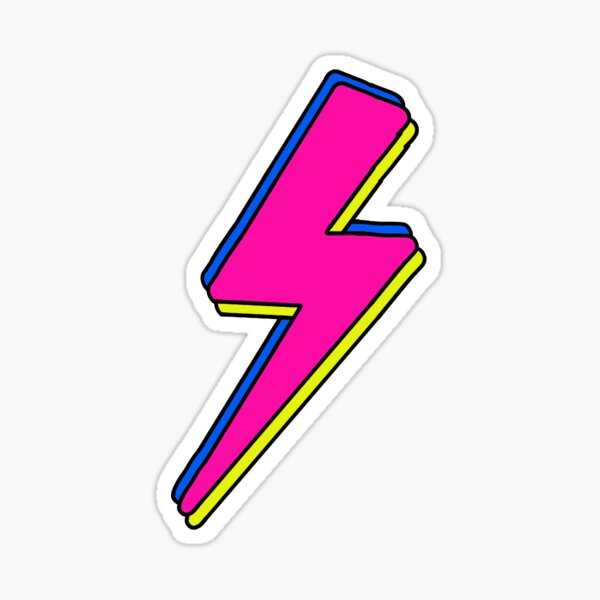 "preppy lightning bolt" Sticker for Sale by GoldenGrayCo Redbubble