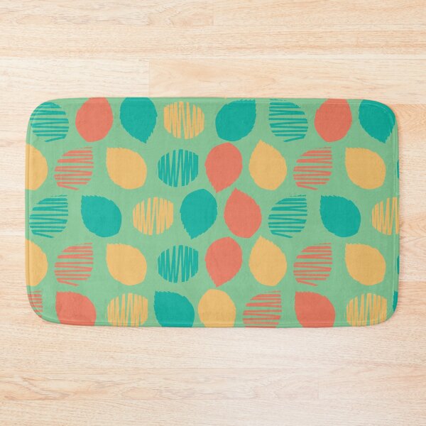 Item preview, Vector green colourful abstract leaves shapes polka dot pattern. designed and sold by jamiesoondesign.