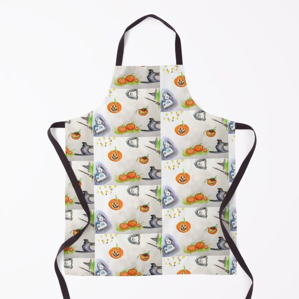 Item preview, Fun watercolor pumpkin halloween pattern designed and sold by Stephanie Skeem.