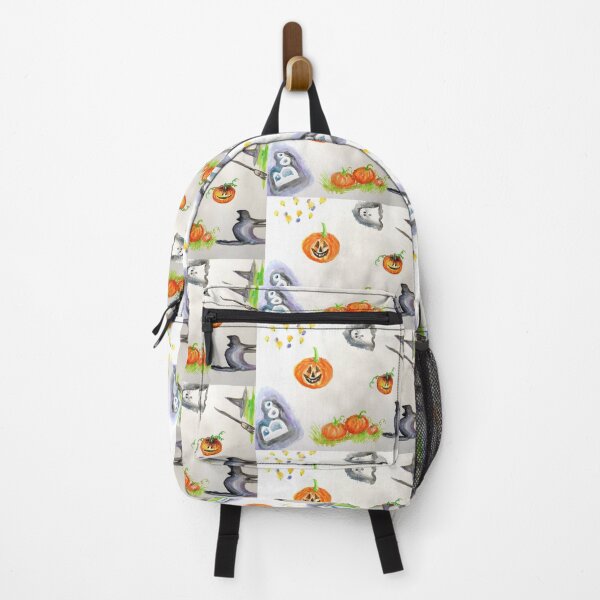 Item preview, Fun watercolor pumpkin halloween pattern designed and sold by Stephanie Skeem.