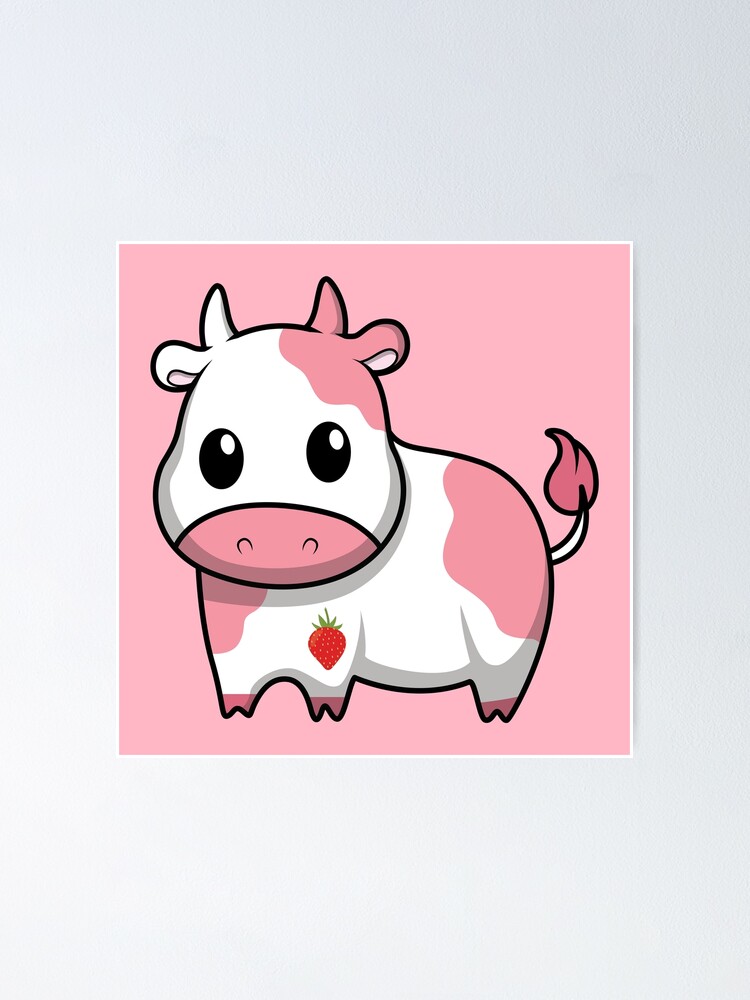 Strawberry cow - Strawberry Cow - Posters and Art Prints