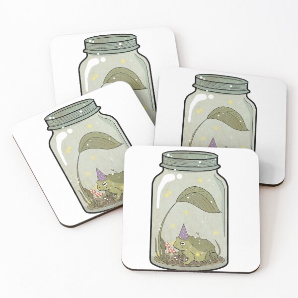 Item preview, wizard frog in mason jar designed and sold by Emma Stevens.