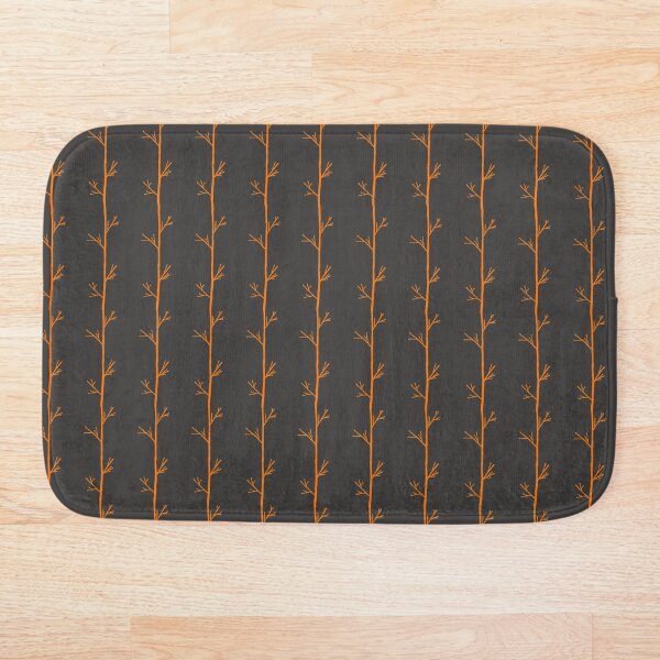 Branches orange Bath Mat
