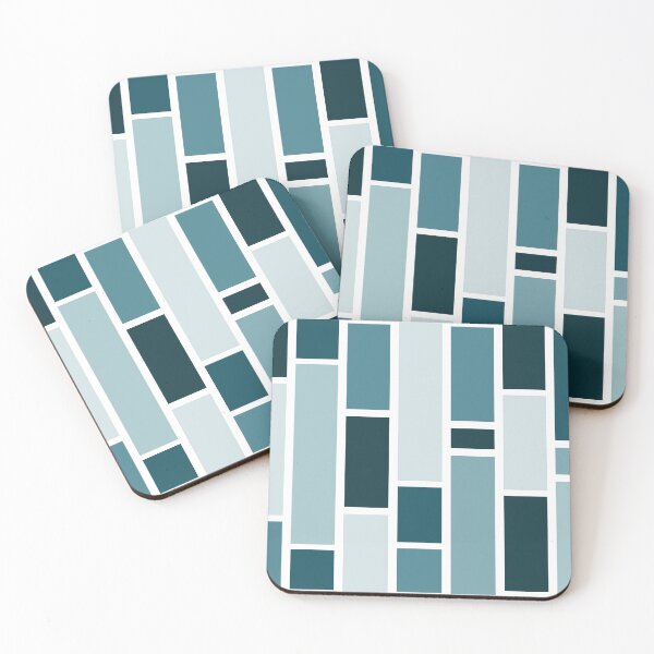 Item preview, Cyan Vertical Rectangles (Varied) designed and sold by shahramroj.