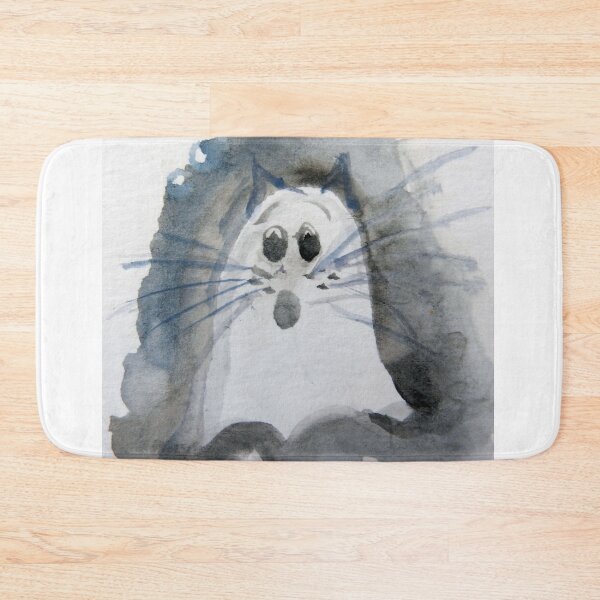 Item preview, watercolor ghost ghostcat  designed and sold by Stephanie  Skeem.