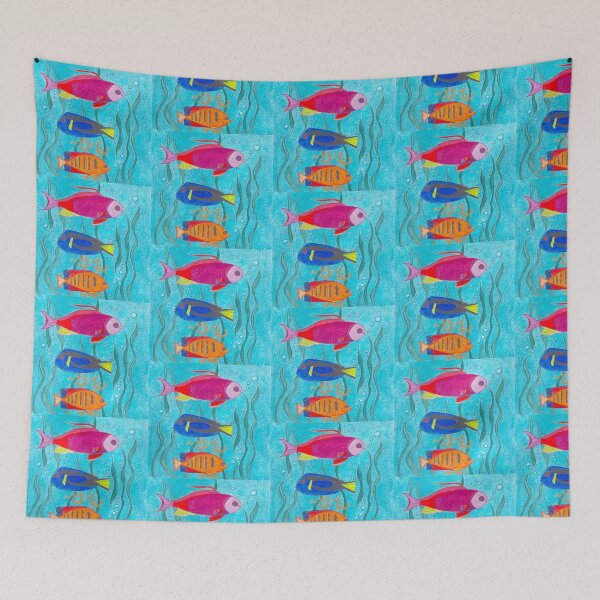 Item preview, Colorful Tropical Fish Swimming in the Ocean designed and sold by karen  curinga.