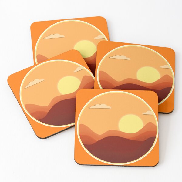 Item preview, Sahara Desert Scene with Sand Dunes and Mountains during Sunset designed and sold by Rachels-Hue.