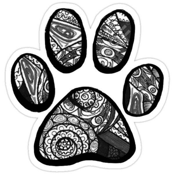 tumblr paw print stickers by emrapper redbubble
