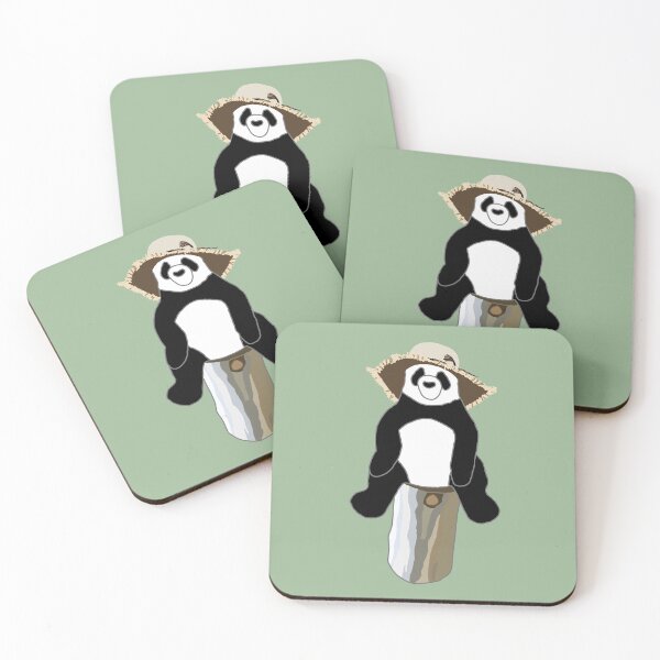 Item preview, Panda with Hat on Tree Stump designed and sold by designsbyad.