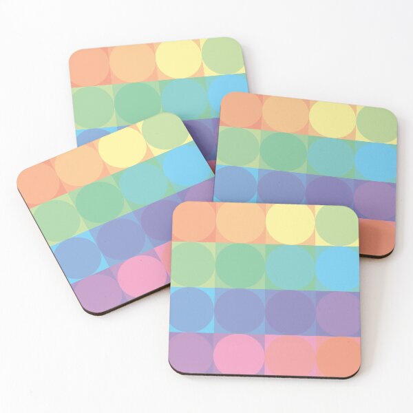 Item preview, Pastel Rainbow Color Blocks and Circles designed and sold by SeaStories88.