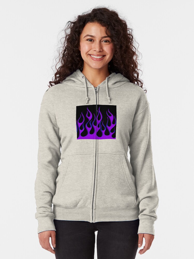 Purple best sale fire hoodie