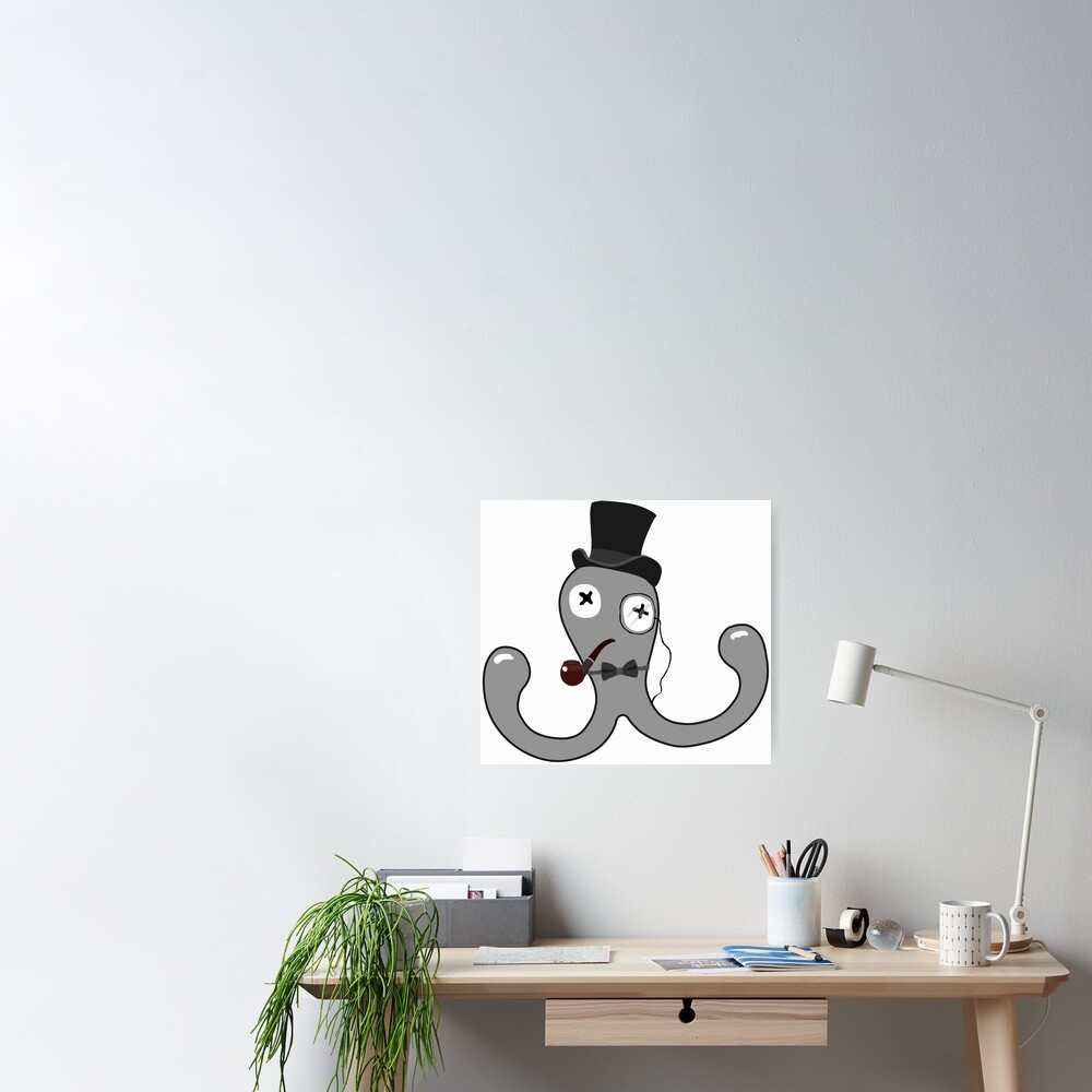 Posh Drunk Octopus Clothes Hook Metal Print for Sale by