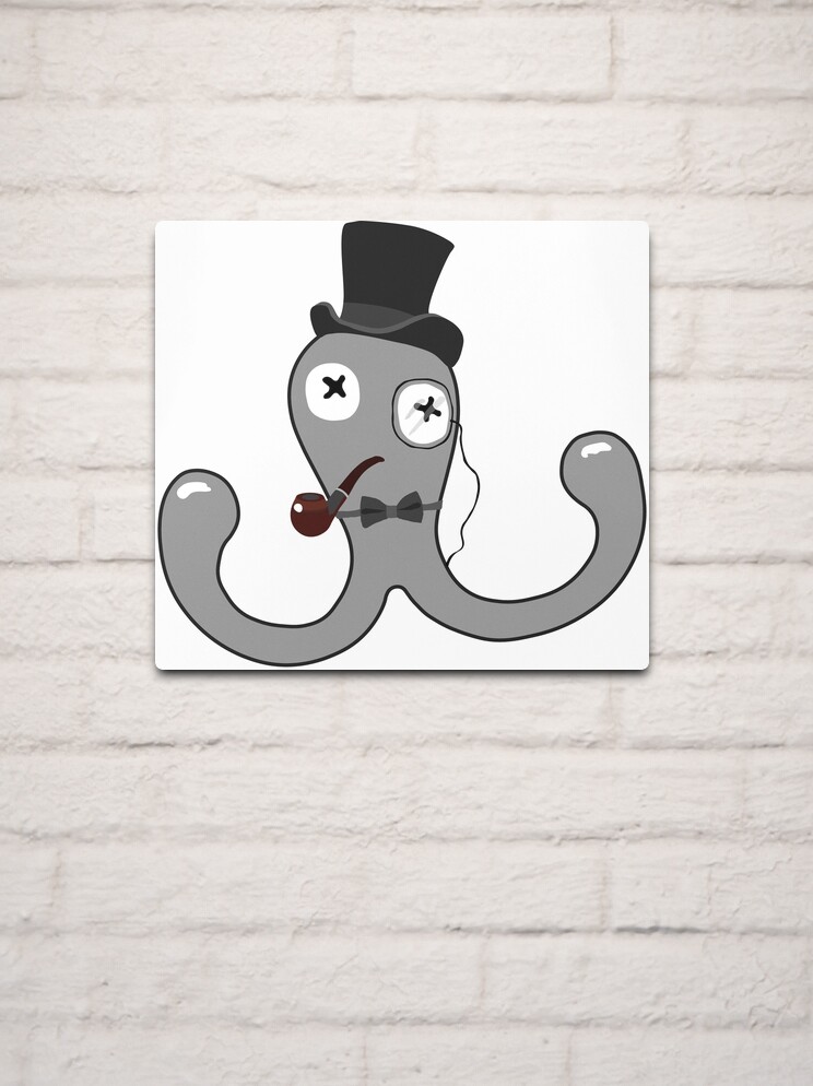 Posh Drunk Octopus Clothes Hook Metal Print