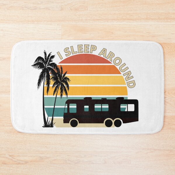 Item preview, I Sleep Around RV Van Life Pun Vinatge Sunset  designed and sold by Surfer Dave Designs.