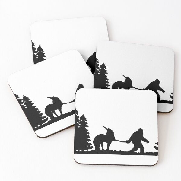 Item preview, Bigfoot walking unicorn designed and sold by thatstickerguy.