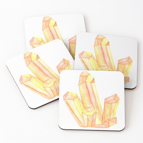 Item preview, Watercolor Crystals "Facets" series #3 Yellow designed and sold by RoxyTocin.