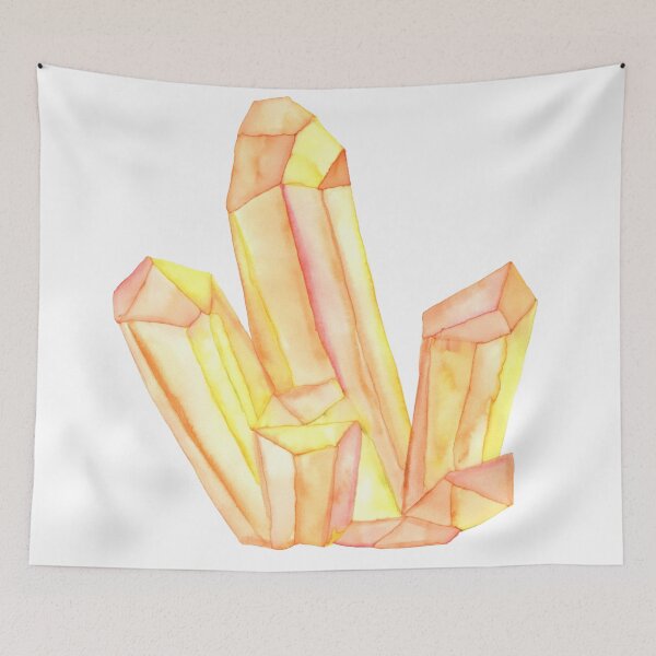 Item preview, Watercolor Crystals "Facets" series #3 Yellow designed and sold by RoxyTocin.