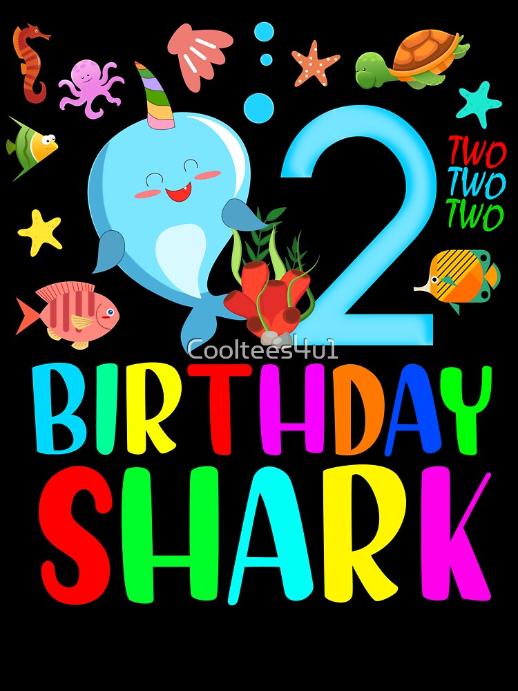 Kids Baby Cute Shark Birthday Boy 2 Year Old Gift - Doo Doo Doo T-Shirt Kids Baby Cute Shark Birthday Boy 2 Year Old Gift - Doo Doo Doo T-Shirt