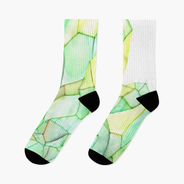 Item preview, Watercolor Crystals "Facets" series #4 Green designed and sold by RoxyTocin.