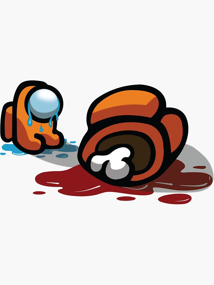 "Among us Crying Pet Dead Body" Sticker by ramster17 | Redbubble