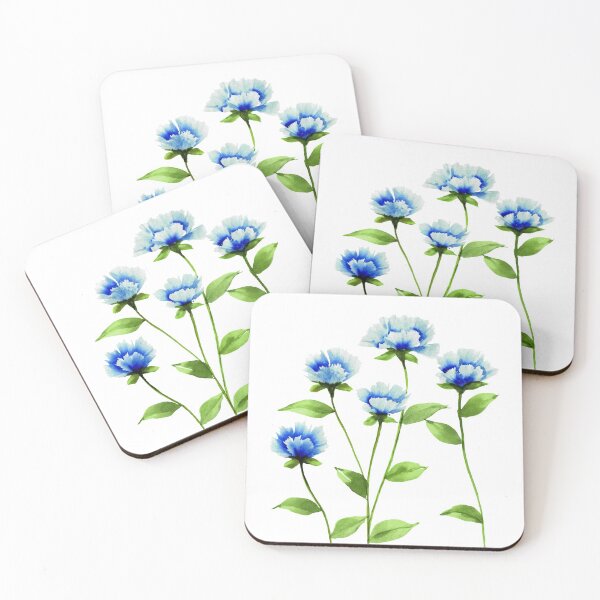 Artikelvorschau, ORIGINAL Blumen Aquarellmalerei, Blaue Wildblumen, Gartenkunst, Blumen, Blumenkunst, Wanddekoration, Blaue Blumen entworfen und verkauft von littrellart.
