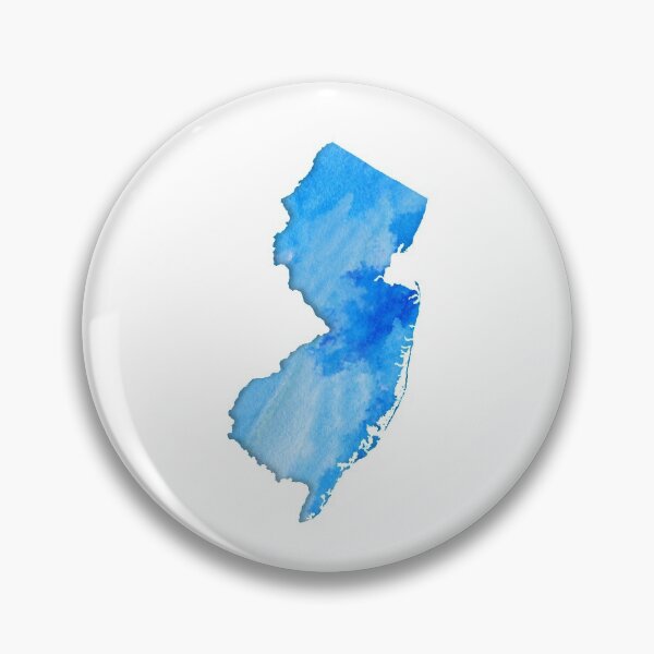 Item preview, New Jersey Map Watercolor Blue Travel designed and sold by thefrshmachine.