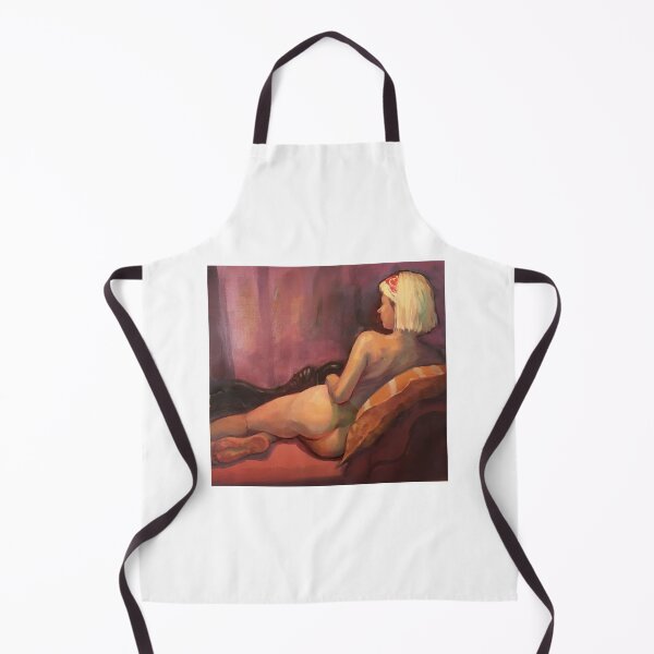 Item preview, Nude on Chaise Longue ~ oil painting designed and sold by Roz McQuillan Fine Art & Photography.