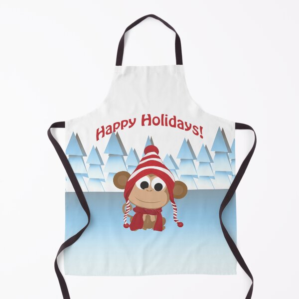 Item preview, Happy Holidays! Winter Monkey designed and sold by Hedgie Designs.