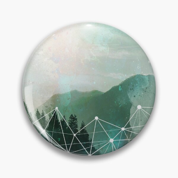 Item preview, Green Geometric Mountains designed and sold by zubop81.