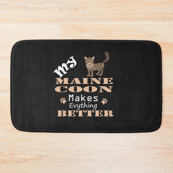 Item preview,  Makes everything Better Essential T-Shirt, Maine Coon lover, Gift Idea, funny cats saying, cute cat top ladies shirt birthday  kitten meow. designed and sold by Geeks-Design.