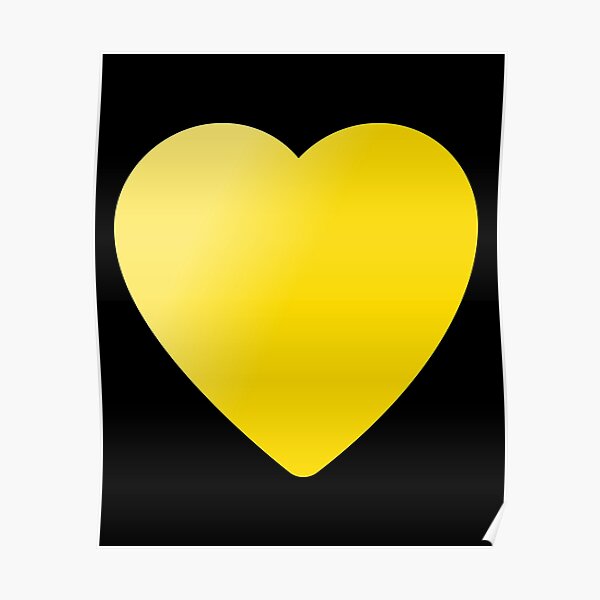 Poster Gelbes Herz Redbubble